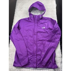 North Face Jacket Womens Small Purple HyVent 2.5L Hooded Waterproof Outdoor EUC